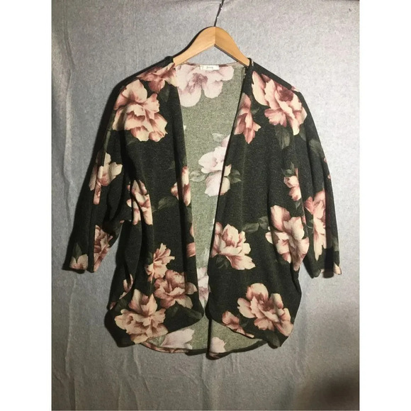 Womens Jodifl Cardigan Floral Open Front Feminine Batwing Worn In Work Teacher - Picture 1 of 3